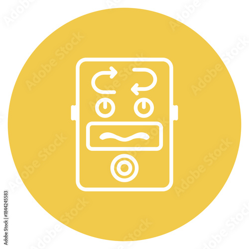 Loop Pedal icon vector image. Can be used for Artist Studio.