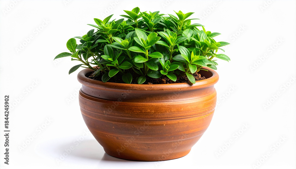 Fototapeta premium Green plant in pot on background 1