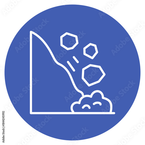 Landslide icon vector image. Can be used for Geography.