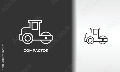 Compactor Vector, Icon Or Logo Sign Isolated Symbol Illustration