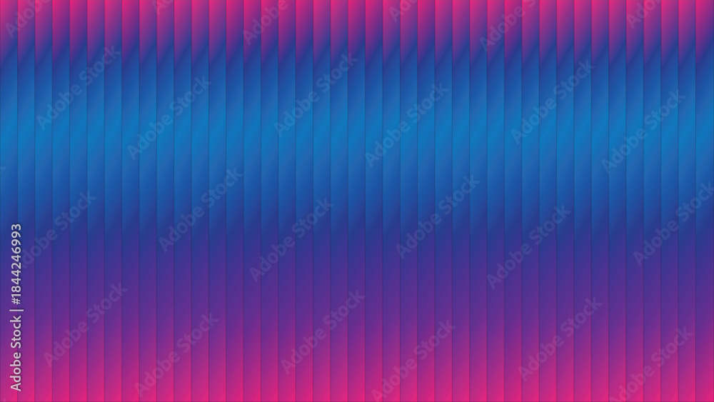 Fototapeta premium Vibrant blue and pink gradient background with a modern striped texture