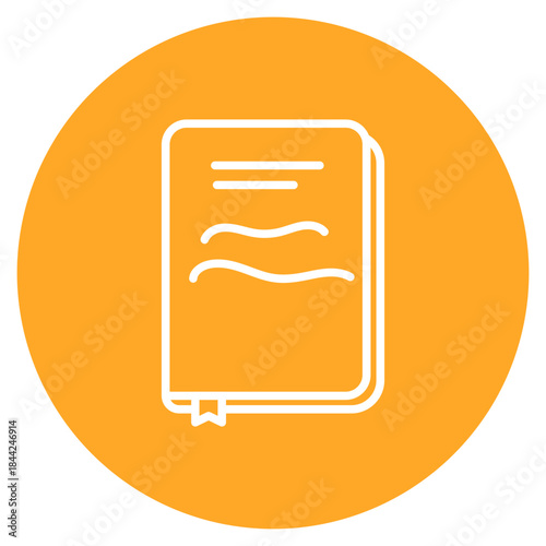 Field Notes icon vector image. Can be used for Archeology.