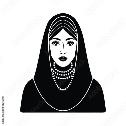 Omani Woman Traditional Jewelry And Makeup