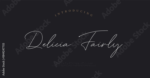 Script typography beauty fashion elegant minimalist serif italic fonts decorative wedding vintage retro logos. Minimal luxury font alphabet logo. Vector illustration