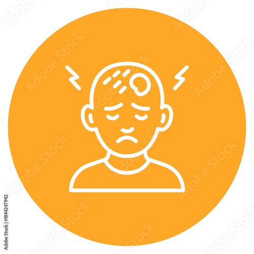 Alopecia icon vector image. Can be used for Dermatology.