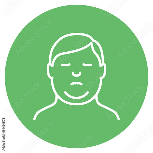 Double Chin icon vector image. Can be used for Dermatology.