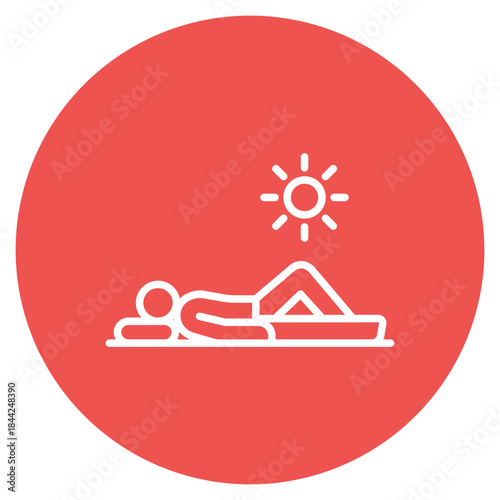Tanning icon vector image. Can be used for Dermatology.
