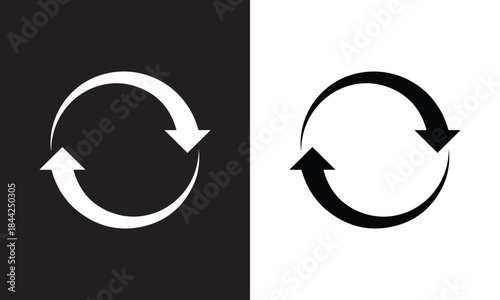 Synchronize Arrow Symbol Isolated Vector icon Illustration. double reverse arrow, replace icon. eps file.