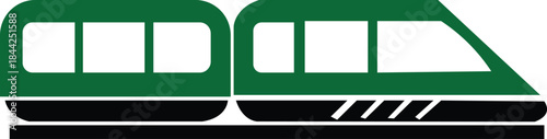 Green train icon on