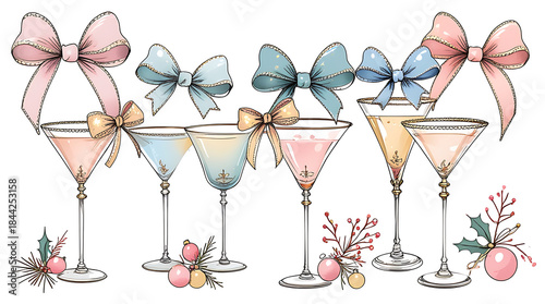 set of colorful cocktails with white background, HD and 4k image