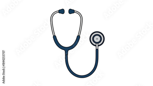 Simple Minimalist Stethoscope Icon Vector Illustration For Medical And Healthcare Concepts