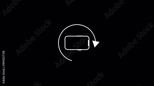 Rotate Your Phone or mobile rotation animation, Turn you Smartphone and rotate device screen animation on transparent background with alpha channel in 4k. 