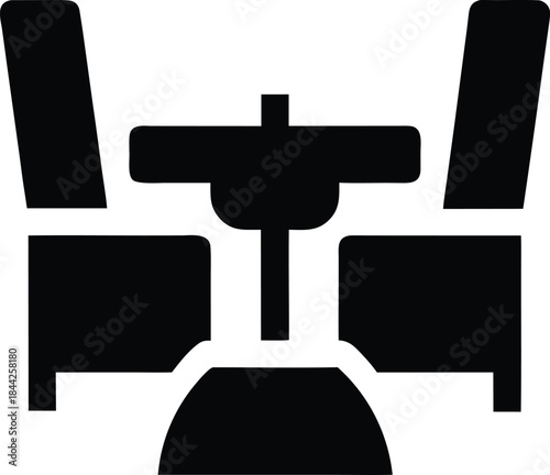 coffee table icon silhouette vector on transparent background