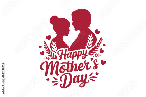 Warm silhouette of mother and child sharing a tender moment on Happy Mother's Day
