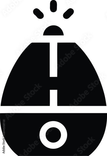 humidifier icon silhouette vector on transparent background