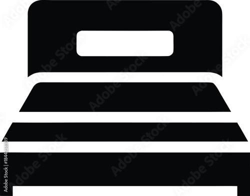mattress icon silhouette vector on transparent background
