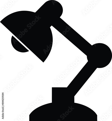 table lamp icon silhouette vector on transparent background