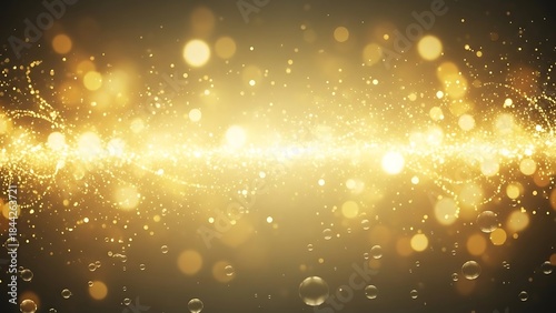 Wallpaper Mural Abstract Golden Light Particles, Digital Glow Effect, Artistic Graphic Design, Studio Environment, Close-Up View Torontodigital.ca