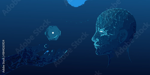 Digital mind and technology a futuristic connection between human and machine