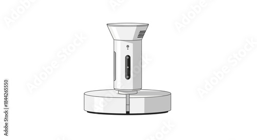 Sleek, modern white device concept for a hypothetical future technology application scenario