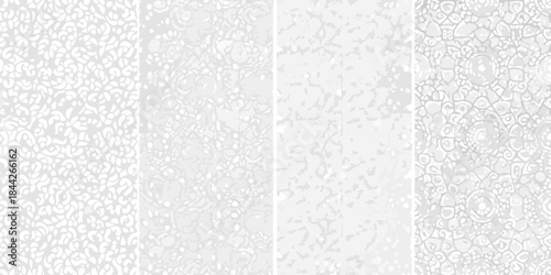 Intricate floral patterns and doodle designs in grayscale a seamless repeating texture