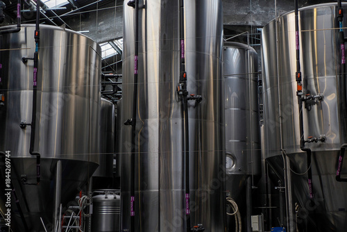 Wallpaper Mural modern beer brewery machines detail close up Torontodigital.ca