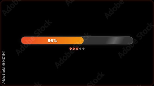 Universal Animated Progress Bar and Loading Indicator Element for Tech, Web, and Digital Concepts.