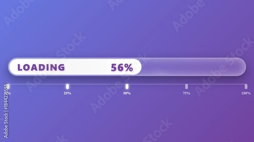 Universal Animated Progress Bar and Loading Indicator Element for Tech, Web, and Digital Concepts.