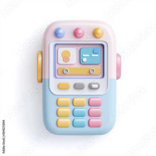3D colorful robotic calculator toy