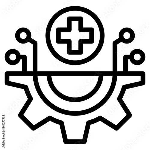 Healthy, society, protection, service, emergency, doctor, treatment, medical, report, diagnosis, health, prevention, icon vector illustration