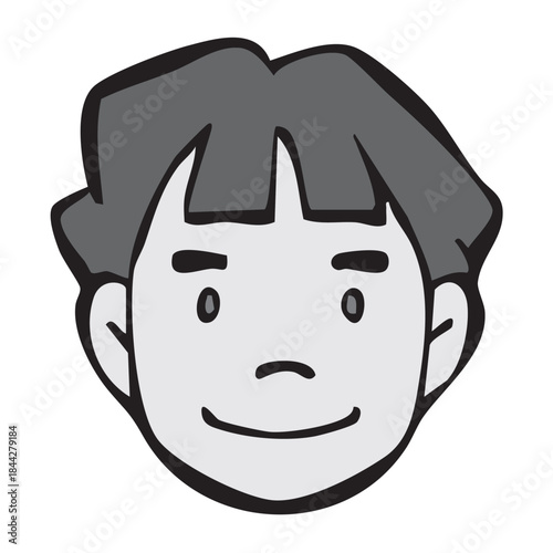 モノクロアイコン_人物・子ども・男の子