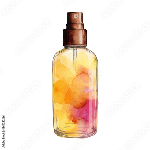 Skin Toner in watercolor style, vector illustration, isolated on white background.