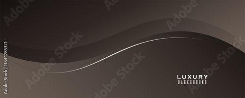 Dark flowing wave design with smooth bronze gradients and elegant motion. This abstract luxury vector is ideal for high-end branding, stylish backdrops. vector, modern