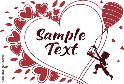 Valentine's or propose day romantic heart template