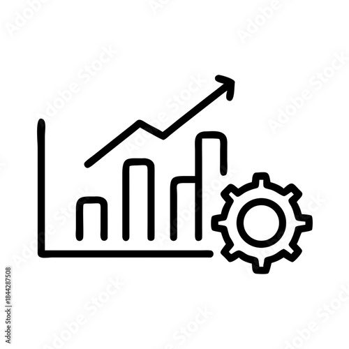 Optimized Growth and Managed Performance Strategy Icon