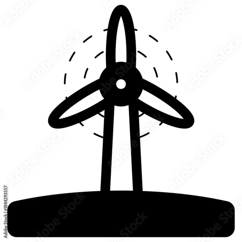 eco-friendly wind power technology icon