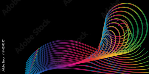 Rainbow gradient lines stripes striped banner violet orange pink purple yellow colors.Web site Card background.Frame.Logo.Zoom template.Multicolored backdrop surface poster design.Presentation.Wall