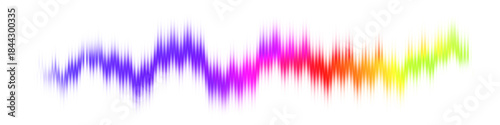 Abstract triangle sound wave dynamic colorful music visualization isolated on white background