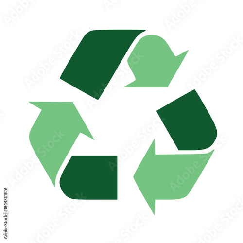 Recycle Symbol of Environmental Conservation: The universal recycle symbol. Illustrating the concept of recycling and environmental awareness.