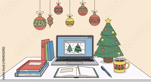 Christmas Workspace Desk – Creativity and hope for Merry Christmas