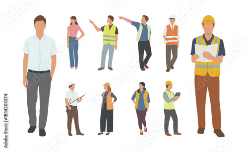 Diverse Group of People in Casual and Work Attire Keywords: people, group, diverse, men, women