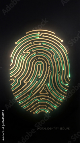 Cybersecurity Fingerprint Digital Identity Secure Concept