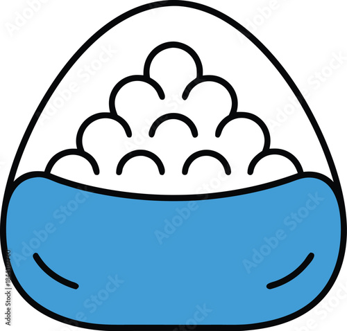 bean bag blue icon vector on transparent background