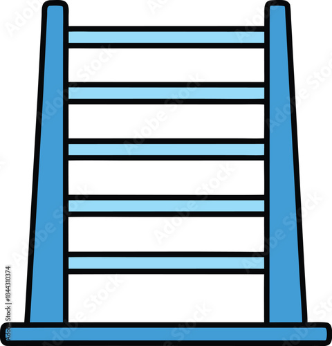 shoe rack blue icon vector on transparent background