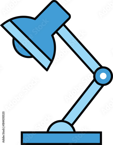 table lamp blue icon vector on transparent background