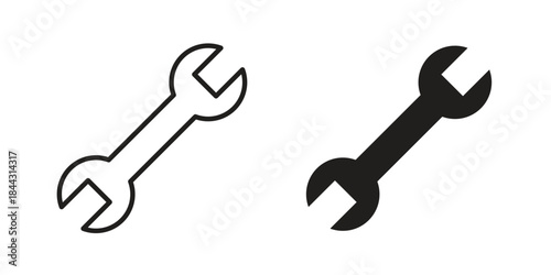 Wrench icon for template. Icon vector graphic set