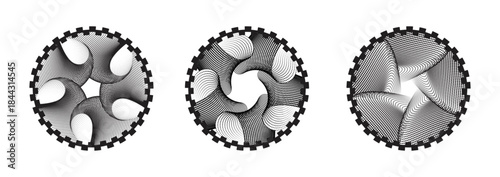 Abstract Radial Line Geometry, Star Shapes Vector Illustration.