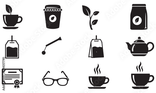 Collection of Tea and Coffee Related Icons