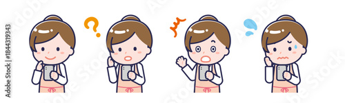 スマートフォンを使う「保育士」の女性