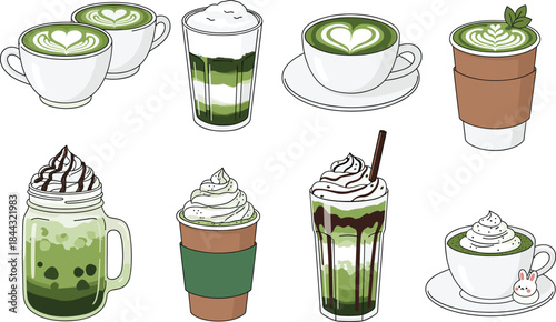 Set of Halloween Sweets and Desserts. Vector Illustration of Cupcakes, Candies, Lollipop, and Pumpkin Jack-o'-Lantern.